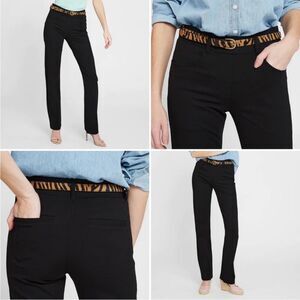 BETABRAND Yoga Pants Women’s Sz Medium Long Black Straight Leg 7 Pockets Stretch